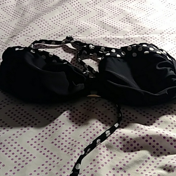 Catalina Bathing Suit Top Black/White M - Picture 1 of 7